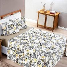 Jogo De Lençol King Quality Malha 100% Algodão Estampado 4 Peças Blossom