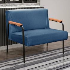 Namoradeira Decorativa Braços Fixo Jade Azul