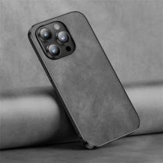 Capa de telefone magnética de luxo para iphone 11 12 13 14 15 pro max capa de couro celular carregamento sem fio, cinza, para iphone 15 promax