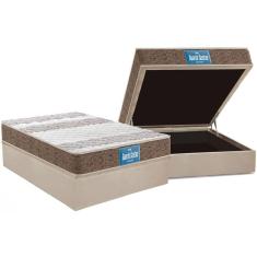 Cama Box Baú Casal: Colchão Espuma D33 Probel  / EP Guarda Costas PróIntense Plus Double Face + Base CRC Suede Clean(138x188)