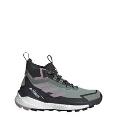 adidas Tênis feminino Terrex Free Hiker 2 GTX para caminhadas ao ar livre - Verde, Verde prata/figo pré-amado/carbono, 38