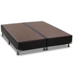 Cama Box Base Queen Americana Courano Nero Black (158x198x23) - Ortobo