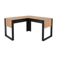 Mesa de canto para escritório ME4181 Amêndoa/Preto Tecnomobili