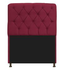 Cabeceira Estofada Lady 90 Cm Solteiro Com Capitonê Suede - Doce Sonho Móveis Bordô
