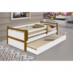 Bicama Solteiro Bianca Branca E Mel