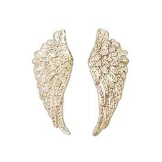 Brinco Asa de Anjo Lindíssimo Folheado a Ouro 18k - Milena Folheados