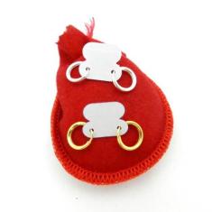 Brinco Masculino 10Mm 2 Pares Folheado Ouro/Prata Br255 - Wnbijouteria