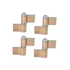 Kit 4 Dobradiça Gonzo Nº2 Com Aba 1`` Porta Portão Ferro