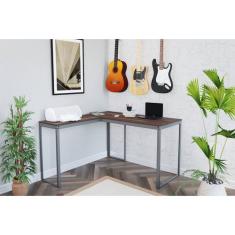 Escrivaninha Mesa Escritório em L 126x126 - Completa Casa