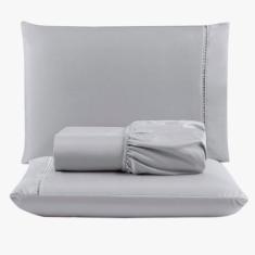 Jogo de Lençol Peletizado 400 Fios Queen 3 Peças - Casa - Hotel - Pous