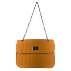 Bolsa Matelassê Camurça Rosa-Feminino