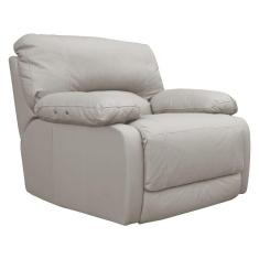 Poltrona Reclinável Elétrico Asmará Power Touch Small Couro Off White - Gran Belo