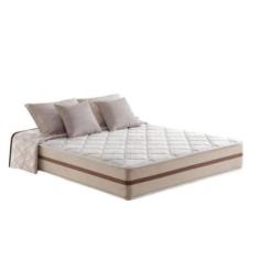 Cama Box Baú Casal Tecido Sintético Marrom com Colchão Pillow Angel Mo