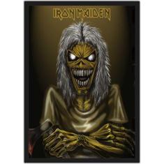 Quadro Decorativo Bandas Iron Maiden Eddies Com Moldura Salas E Quarto