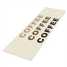 Tapete Passadeira Cozinha Coffee Plus 120x40 Antiderrapante