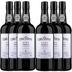 Kit 6x Vinho Tinto Português do Porto Ceremony Ruby 750ml