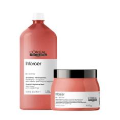 Kit Loreal Inforcer Shampoo 1500ml + Mascara 500Gr