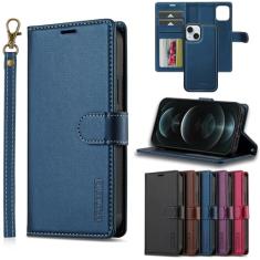 Capa de Estojo Capa removível compatível com iPhone 14 Plus Capa tipo carteira com porta-cartões Capa magnética de couro PU premium com suporte Alça de pulso à prova de choque Capa protetora flip remo