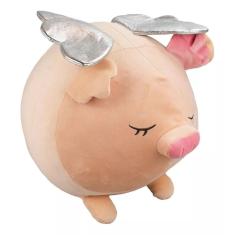 Porco Asas Prateadas 25cm - Pelúcia