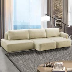 Sofá Decorativo Santiago 4 Lugares 282cm Sala de Estar Retrátil Modula