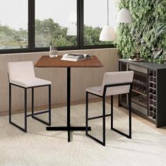 Conjunto Mesa Bistrô Bromélia + Banqueta Sálvia - Drop mobiliário