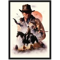 Quadro Decorativo Red Dead Redemption Games Jogos Geek Decorações Com 