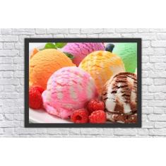 Quadro Decorativo Sorveterias Sorvete Gourmet Restaurantes Decorações 