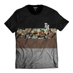 Camisa Militar StreetWear Camuflada Cinza - Di Nuevo, GG, Preto