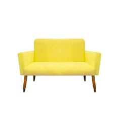 Namoradeira Decorativa Malibu 2 Lugares Suede Amarelo - Maitê Moda Cas
