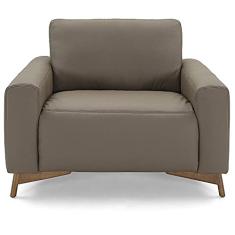 Conjunto 2 Poltronas de Aproximação Herval Oslo, Couro Marrom