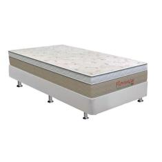 Cama Box Solteiro: Colchão Molas Bonnel Orthoflex Florença + Base CRC 