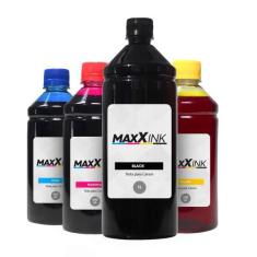 Kit 4 Tintas Para Canon G4100 Black 1 Litro Coloridas 500ml Maxx Ink