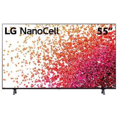 Smart TV 55" LG 4K NanoCell 55NANO75 3x HDMI 2.0, Inteligência Artificial ThinQAI, Smart Magic, Google Alexa - 2021