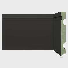 Rodapé mdf 1502 Resistente a Umidade Black Moldufama 15mmx15cm Metro Linear - caixa com 2,4m2 -