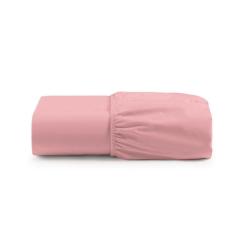 Lençol De Baixo Casal King Avulso Com Elástico Luiza Algodão Percal 180 Fios - Rosa