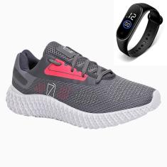 Tênis Gmm Academia Corrida Professional Ultra Leve + Relógio Feminino-Feminino