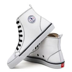 Tênis Casual Feminino Cano Médio Sola Reta Cadarço Conforto - Polo Blu