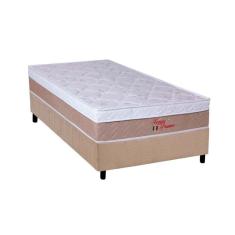 Cama Box Solteiro: Colchão Ortopédico Orthoflex Foggia Premier + Base CRC Suede Clean (88x188)