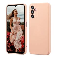 UEEBAI Capa para Samsung Galaxy A14 5G, capa fina de silicone líquido à prova de choque, proteção de corpo inteiro, capa de telefone com microfibra antiarranhões, ultrafina, capa de borracha macia e