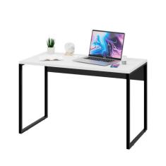 Mesa Para Escritório Estilo Industrial 1,20m  - NetMobil, Branco