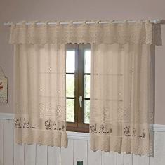Cortina de Renda para Cozinha Valencia 2,00m x 1,20m - Interlar Cafe desert