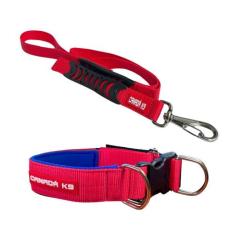 Coleira com Fecho em Nylon com Guia para Cães de Grande Porte - Canadá