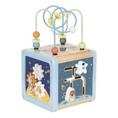 cubo atividades espacial madeira educativo tooky toy tj932, Padrão