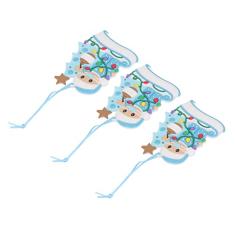 3 Unidades de Pingente de Boneco de Neve de árvore de Natal Fofo PVC Requintado Com Fita Decoração de Natal X2094 Material de PVC de o Pingente de árvore de Natal de Boneco de