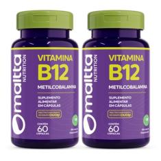 Vitamina B12 Metilcobalamina 60cps Maltta - Kit 2 Frascos