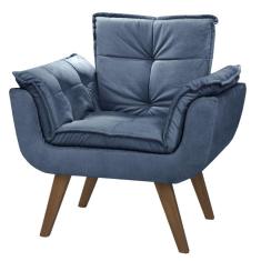 Poltrona Orion 01 Lugar Base Palito Azul Bic