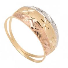 Anel de Ouro 18k 3 Ouros Feminino Rischi - Meu Anel, 30