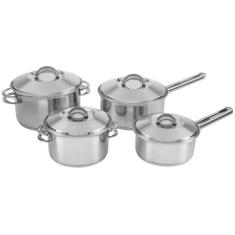 Jogo De Panelas Tramontina Solar 4 Peças Aço Inox, Inox, 4