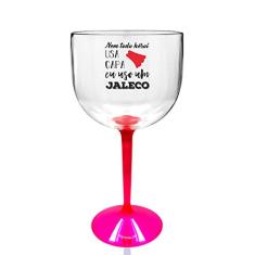 6 Taças Gin com Base Rosa Acrílico Personalizada Enfermagem