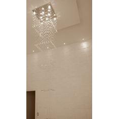 lustre de cristal para hall de escada com 3 metros de altura